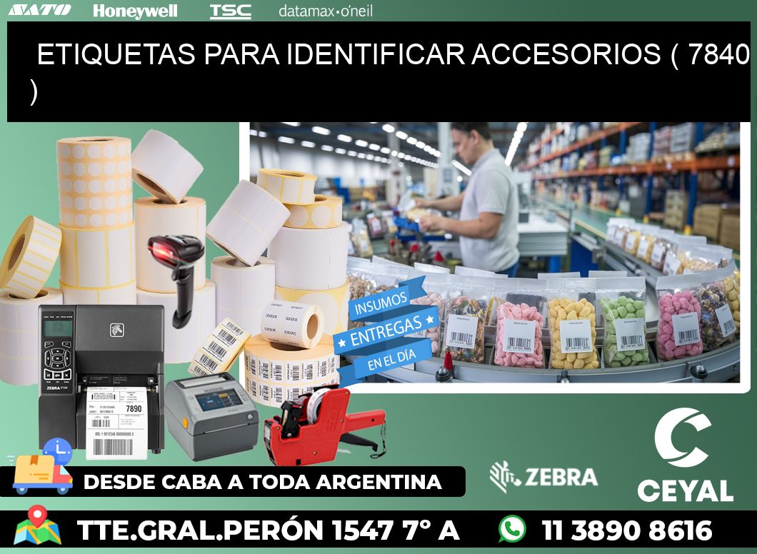 ETIQUETAS PARA IDENTIFICAR ACCESORIOS ( 7840 )
