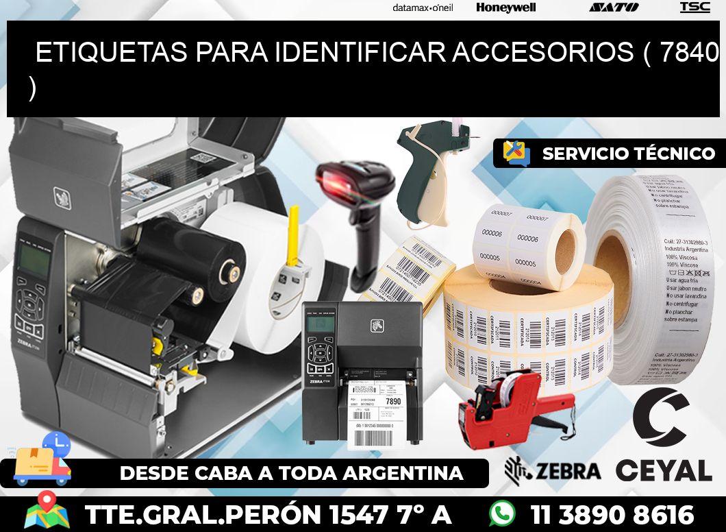 ETIQUETAS PARA IDENTIFICAR ACCESORIOS ( 7840 )