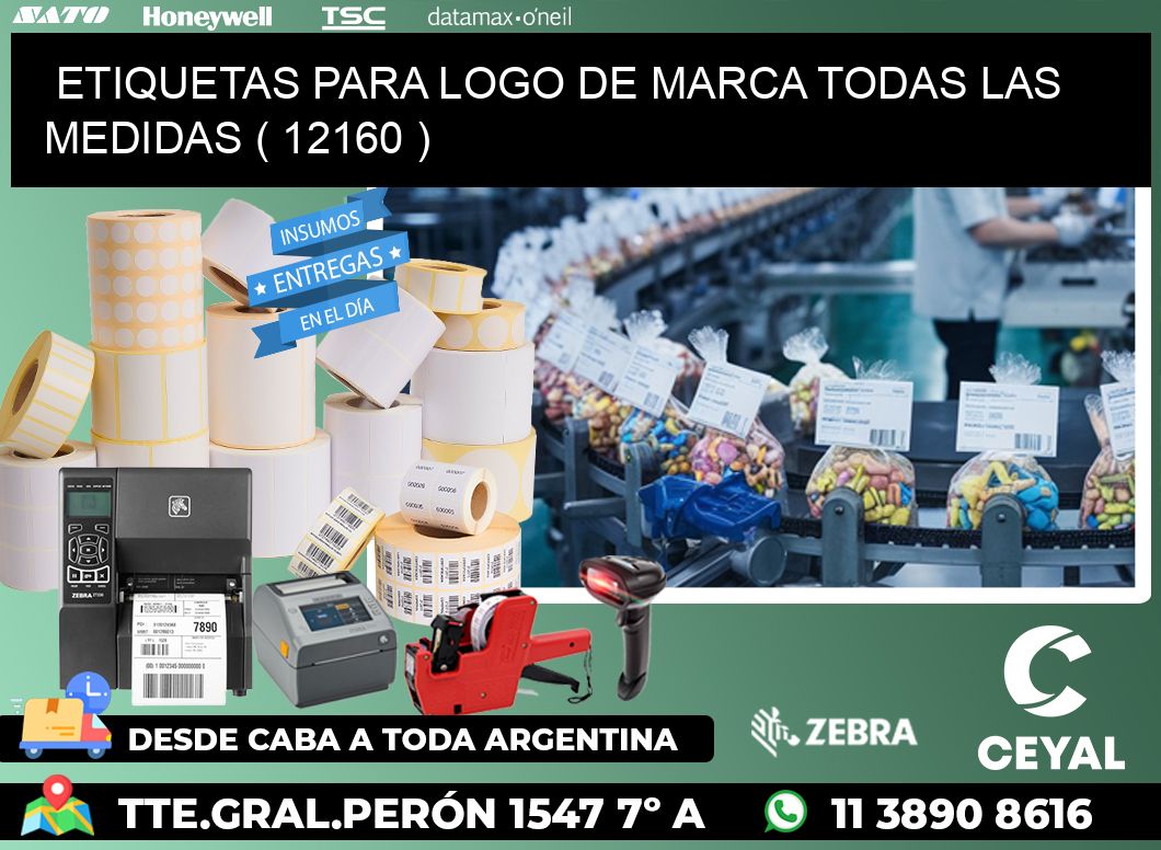 ETIQUETAS PARA LOGO DE MARCA TODAS LAS MEDIDAS ( 12160 )