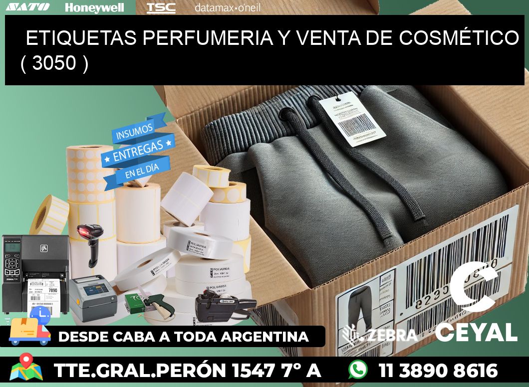 ETIQUETAS PERFUMERIA Y VENTA DE COSMÉTICO ( 3050 )