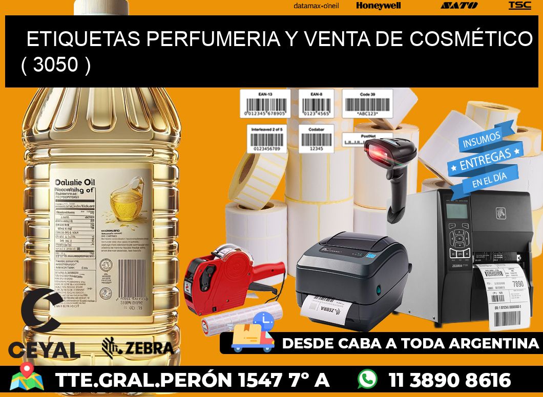 ETIQUETAS PERFUMERIA Y VENTA DE COSMÉTICO ( 3050 )