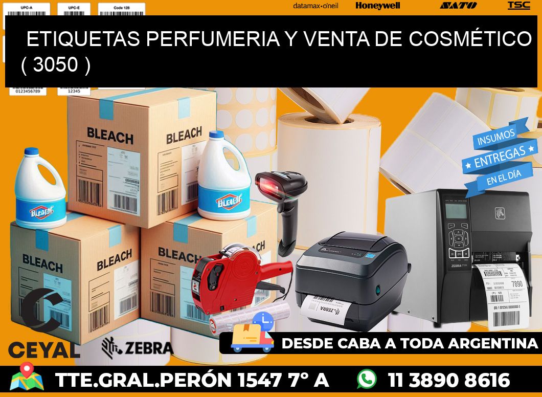 ETIQUETAS PERFUMERIA Y VENTA DE COSMÉTICO ( 3050 )