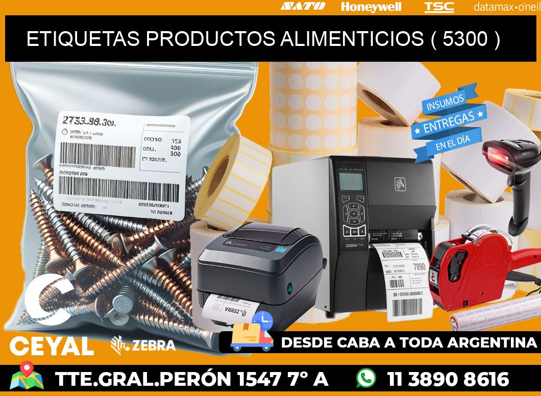 ETIQUETAS PRODUCTOS ALIMENTICIOS ( 5300 )