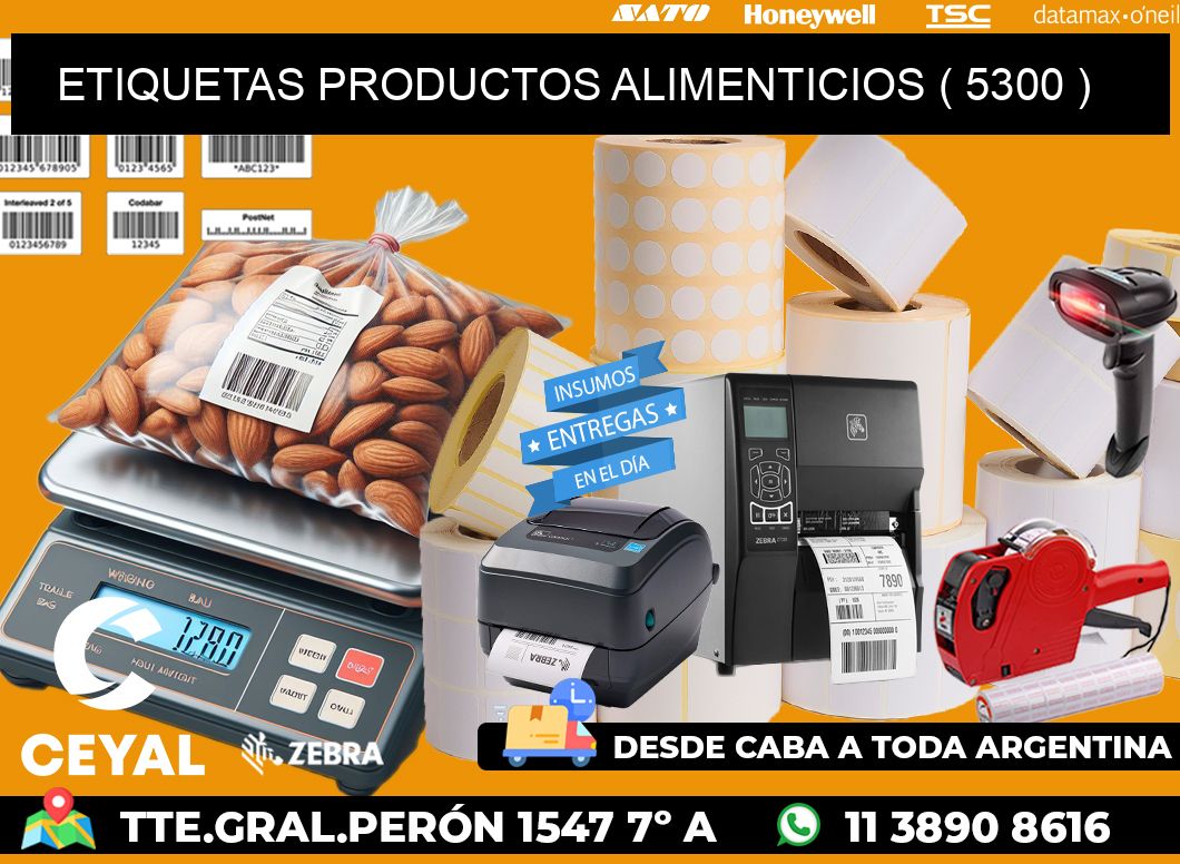 ETIQUETAS PRODUCTOS ALIMENTICIOS ( 5300 )