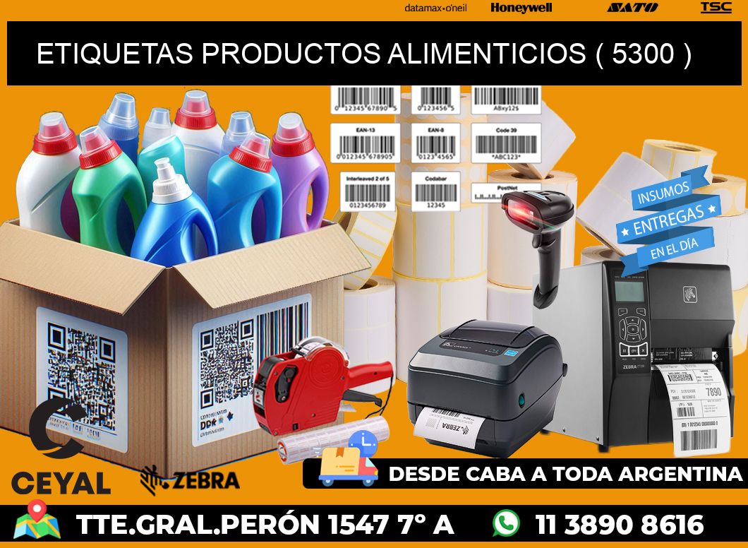 ETIQUETAS PRODUCTOS ALIMENTICIOS ( 5300 )