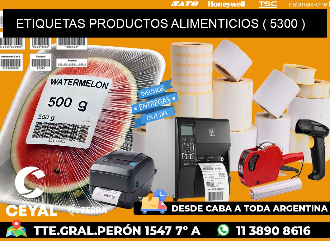 ETIQUETAS PRODUCTOS ALIMENTICIOS ( 5300 )