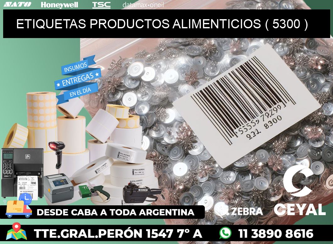 ETIQUETAS PRODUCTOS ALIMENTICIOS ( 5300 )