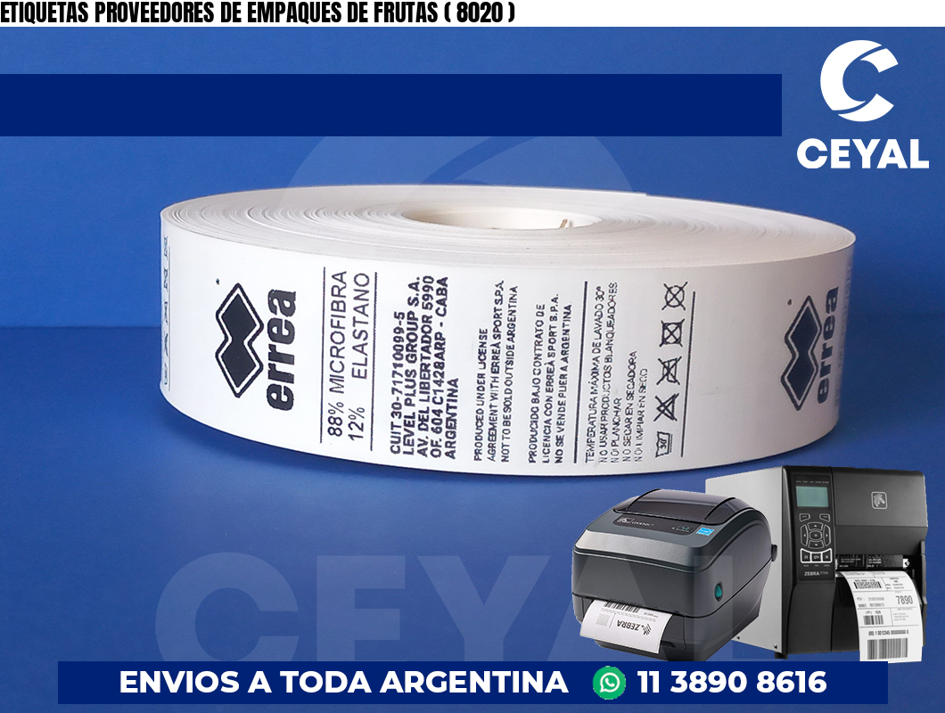 ETIQUETAS PROVEEDORES DE EMPAQUES DE FRUTAS ( 8020 )