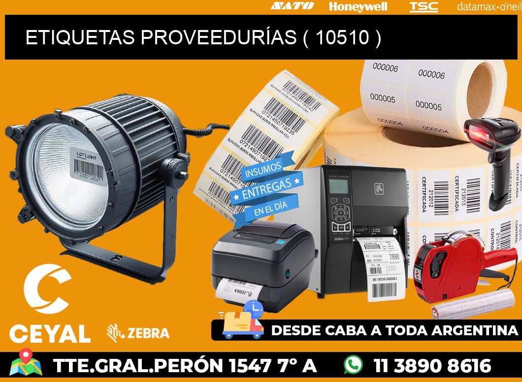 ETIQUETAS PROVEEDURÍAS ( 10510 )