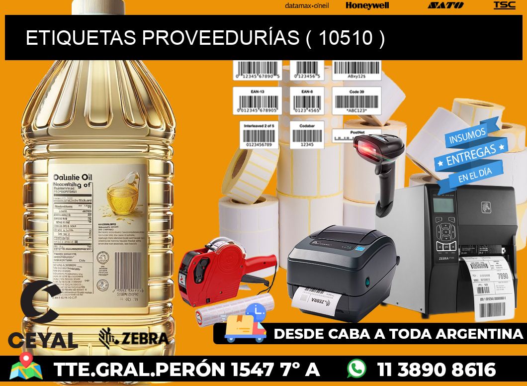 ETIQUETAS PROVEEDURÍAS ( 10510 )