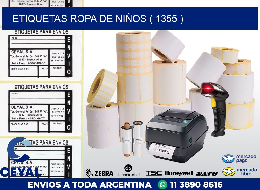 ETIQUETAS ROPA DE NIÑOS ( 1355 )