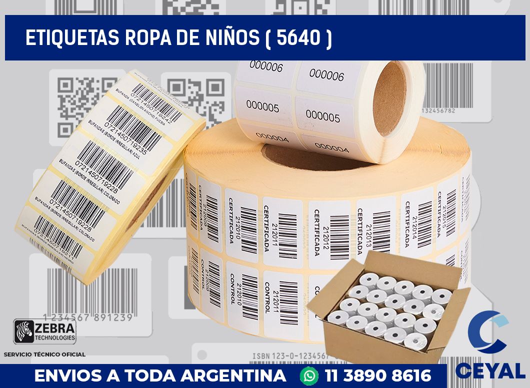 ETIQUETAS ROPA DE NIÑOS ( 5640 )