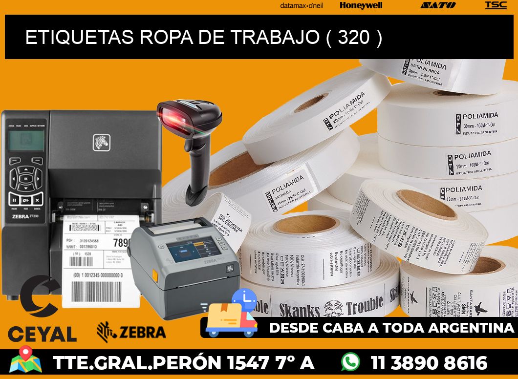 ETIQUETAS ROPA DE TRABAJO ( 320 )