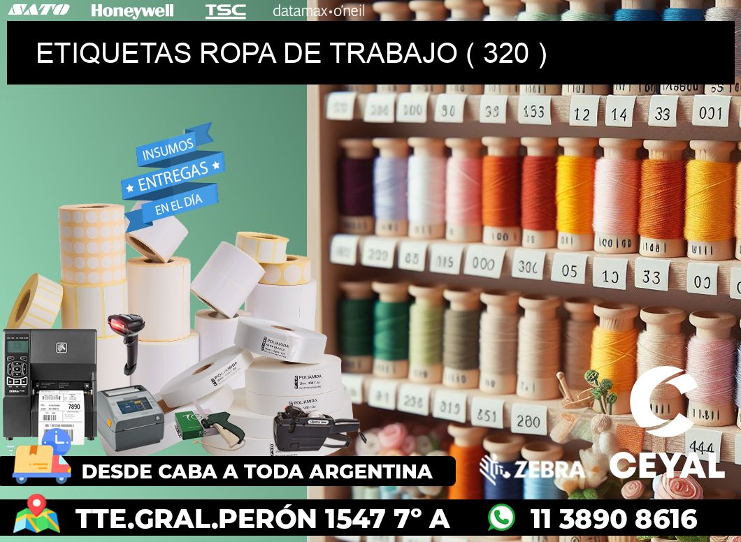 ETIQUETAS ROPA DE TRABAJO ( 320 )