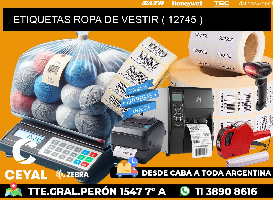 ETIQUETAS ROPA DE VESTIR ( 12745 )