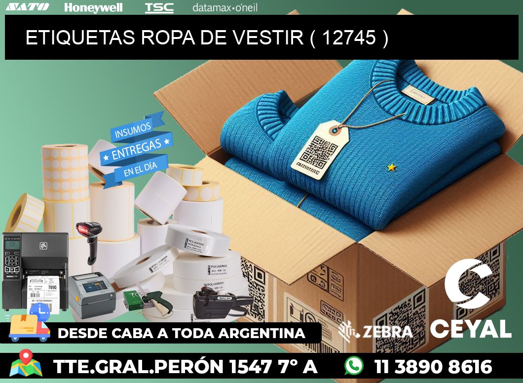 ETIQUETAS ROPA DE VESTIR ( 12745 )