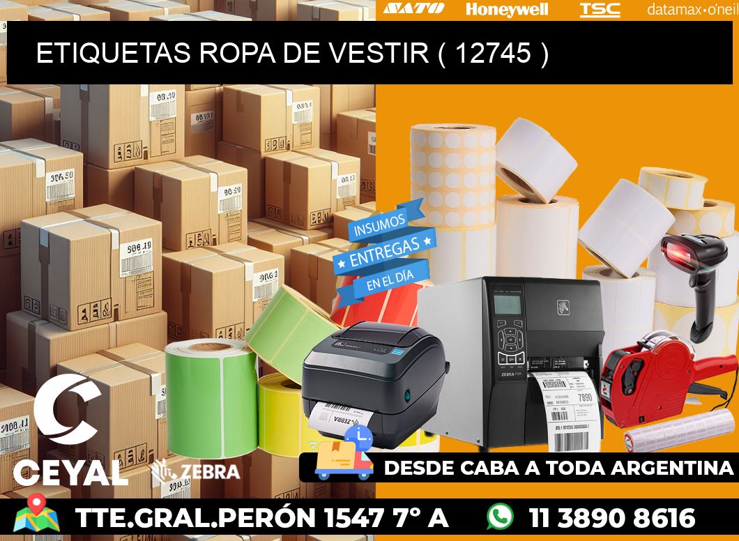 ETIQUETAS ROPA DE VESTIR ( 12745 )