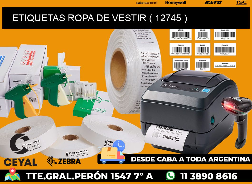 ETIQUETAS ROPA DE VESTIR ( 12745 )