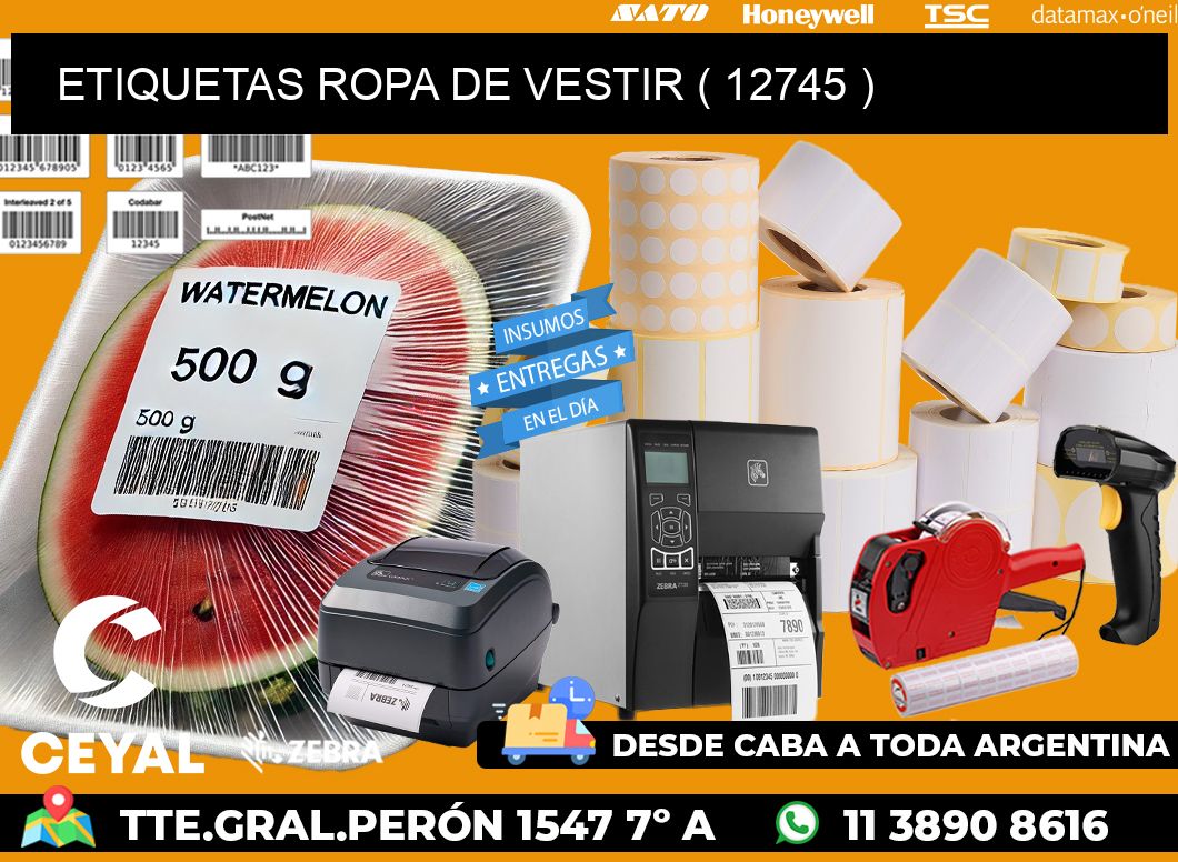 ETIQUETAS ROPA DE VESTIR ( 12745 )