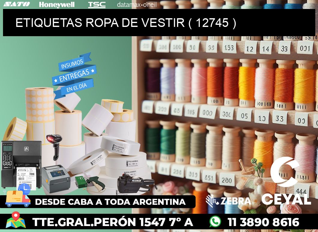 ETIQUETAS ROPA DE VESTIR ( 12745 )