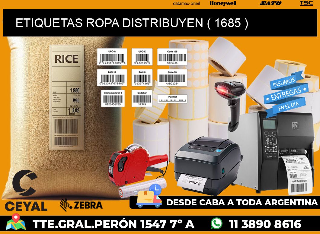 ETIQUETAS ROPA DISTRIBUYEN ( 1685 )