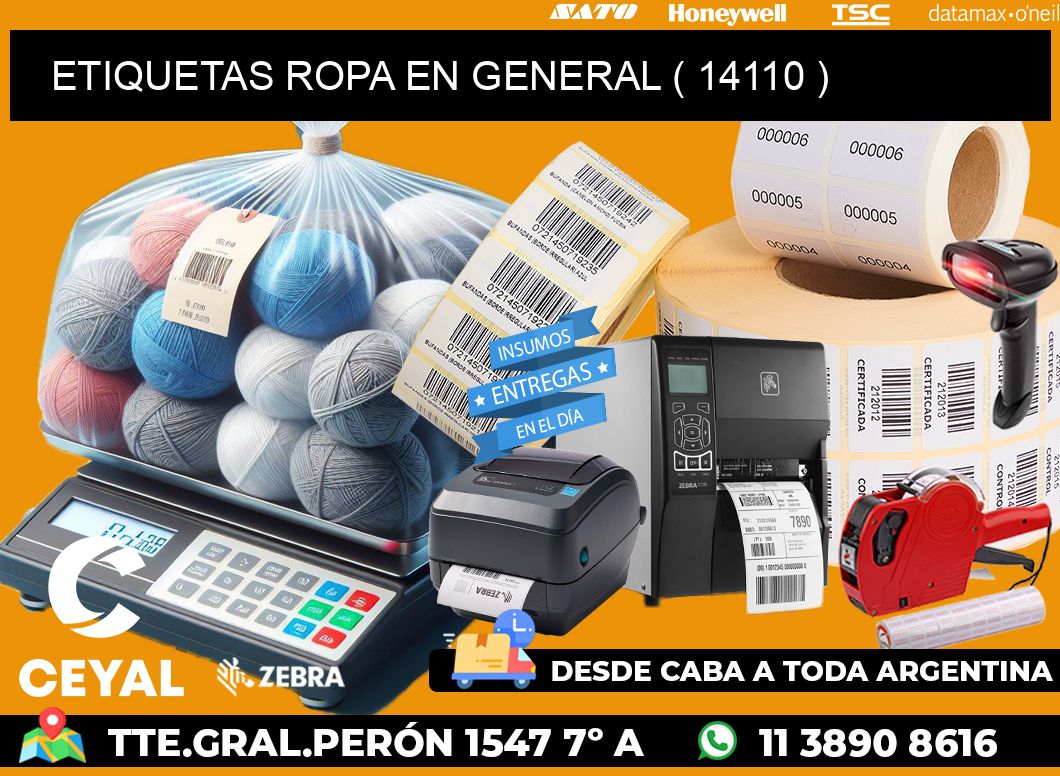 ETIQUETAS ROPA EN GENERAL ( 14110 )