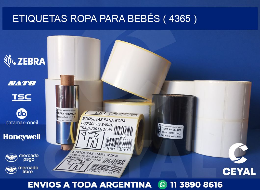 ETIQUETAS ROPA PARA BEBÉS ( 4365 )