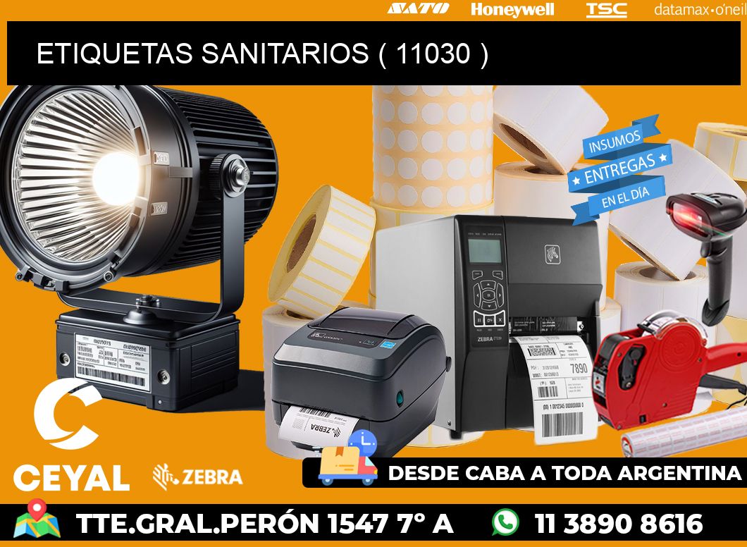 ETIQUETAS SANITARIOS ( 11030 )