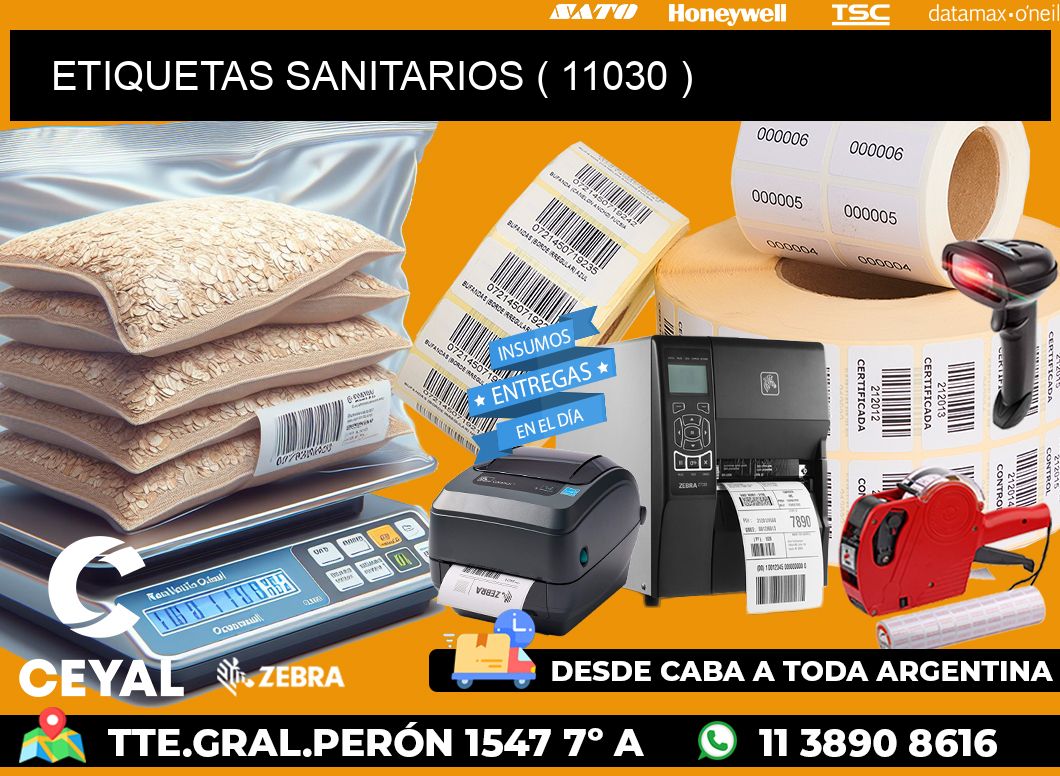 ETIQUETAS SANITARIOS ( 11030 )