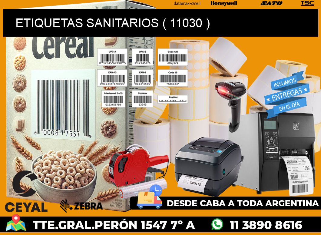 ETIQUETAS SANITARIOS ( 11030 )