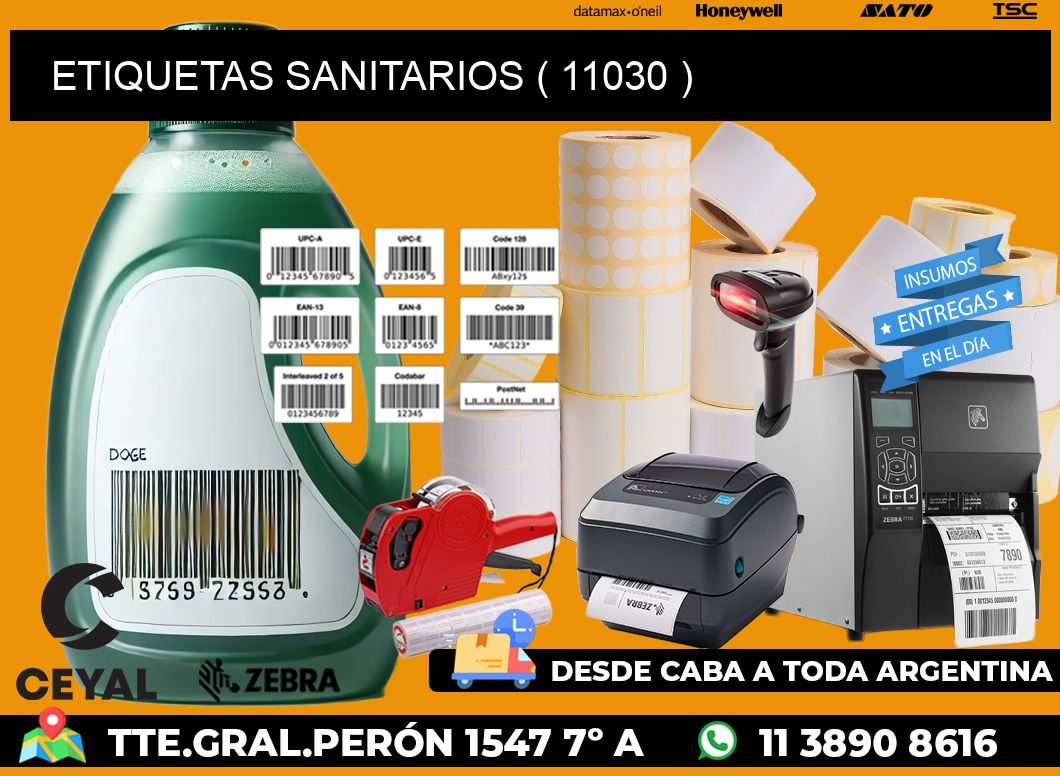 ETIQUETAS SANITARIOS ( 11030 )