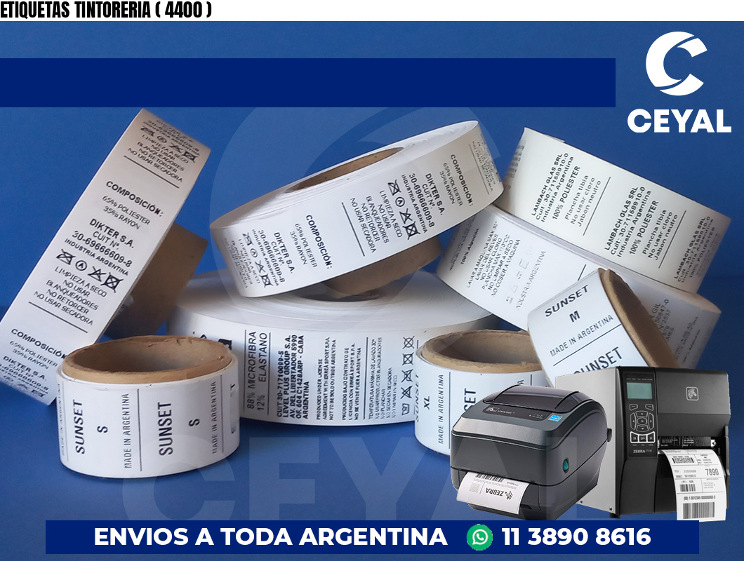 ETIQUETAS TINTORERIA ( 4400 )