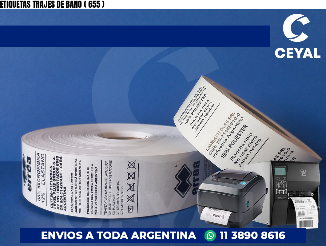 ETIQUETAS TRAJES DE BAÑO ( 655 )