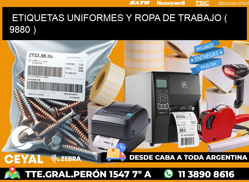 ETIQUETAS UNIFORMES Y ROPA DE TRABAJO ( 9880 )