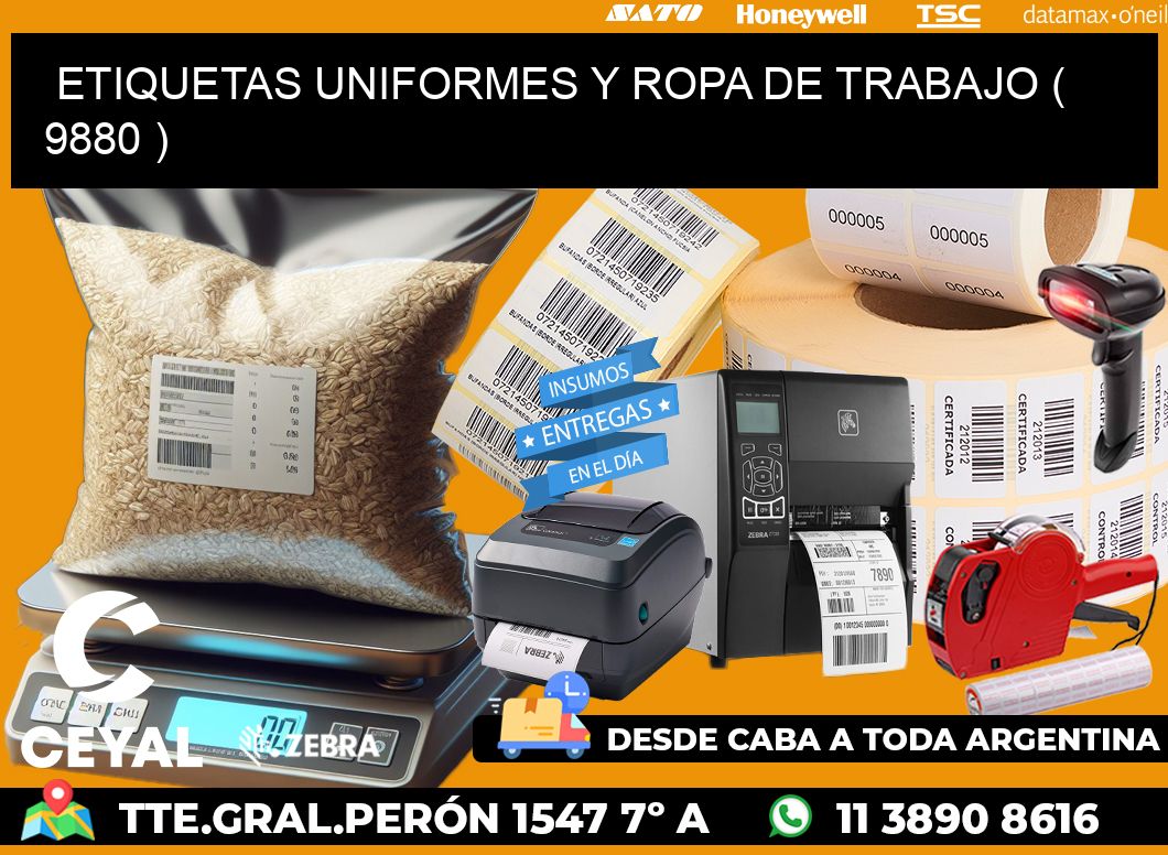 ETIQUETAS UNIFORMES Y ROPA DE TRABAJO ( 9880 )