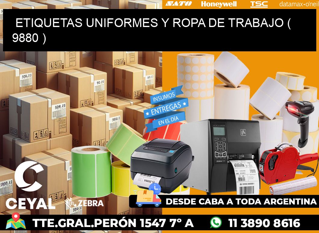 ETIQUETAS UNIFORMES Y ROPA DE TRABAJO ( 9880 )