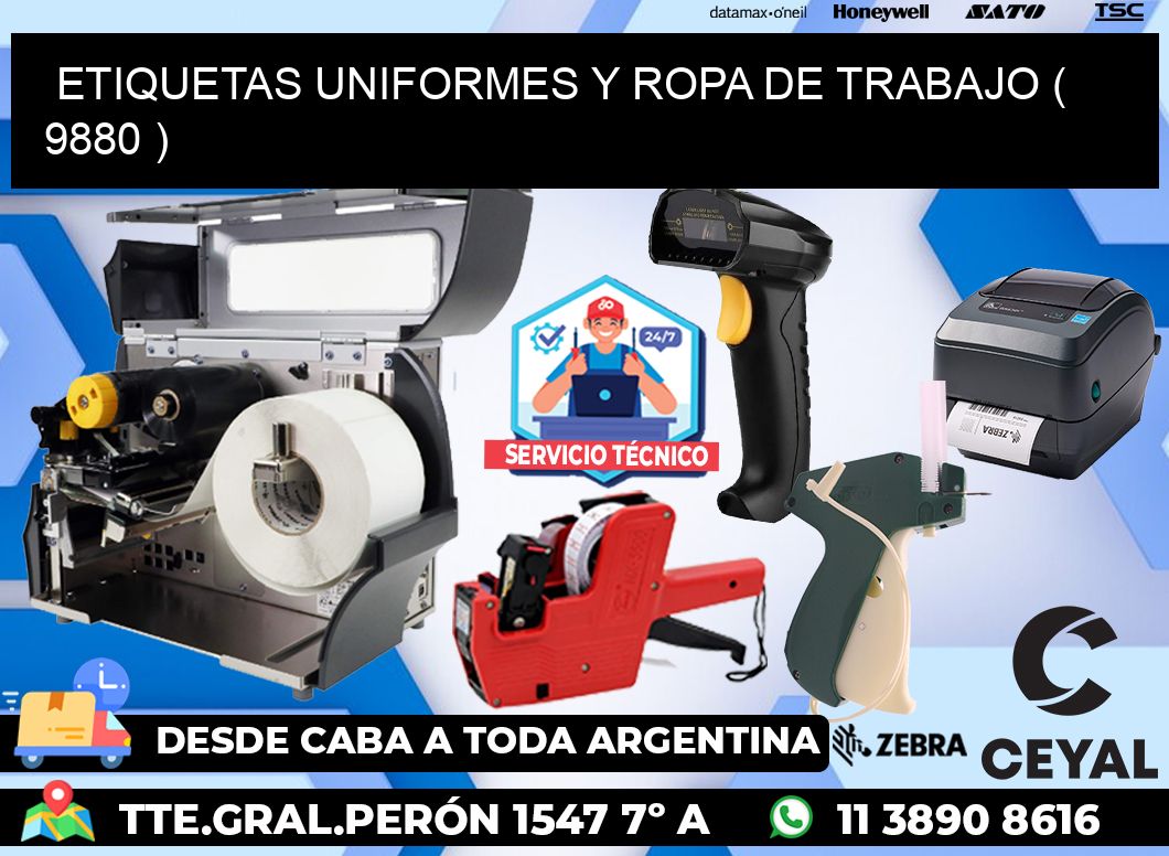 ETIQUETAS UNIFORMES Y ROPA DE TRABAJO ( 9880 )