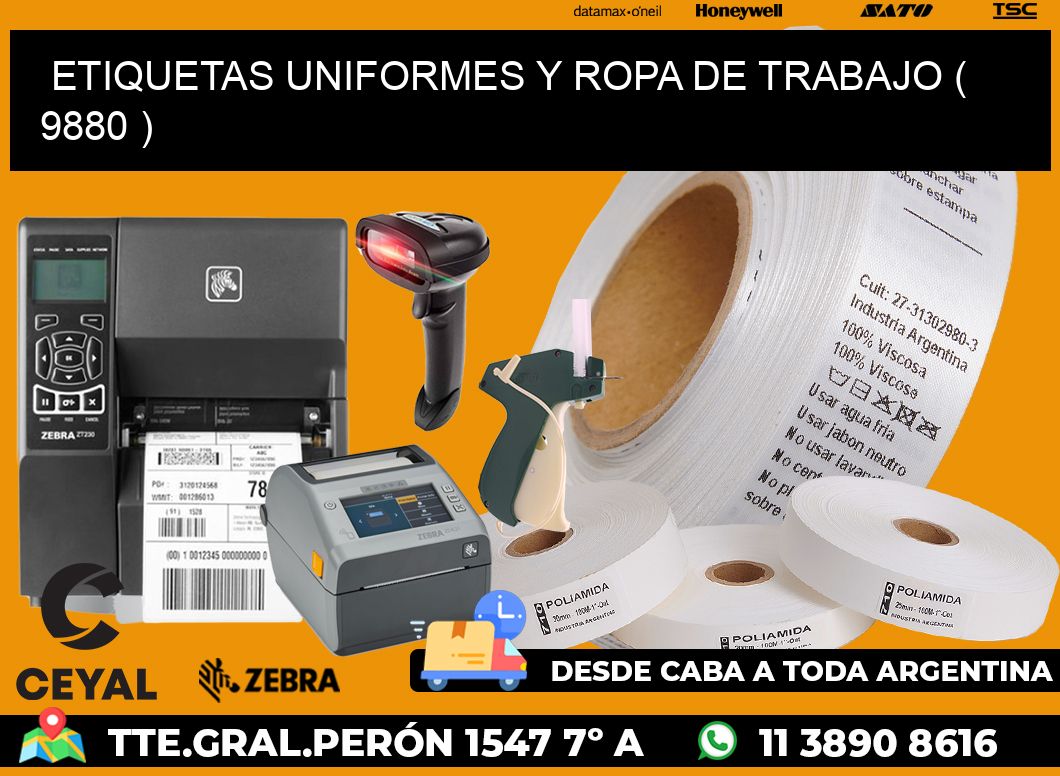 ETIQUETAS UNIFORMES Y ROPA DE TRABAJO ( 9880 )