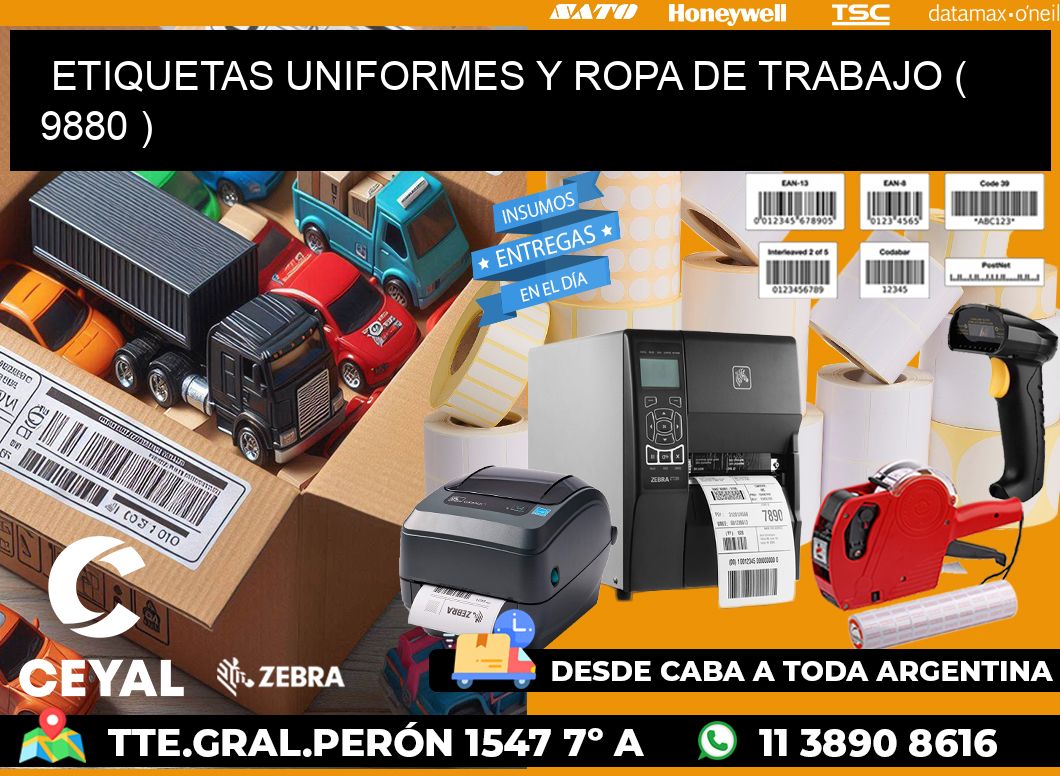 ETIQUETAS UNIFORMES Y ROPA DE TRABAJO ( 9880 )