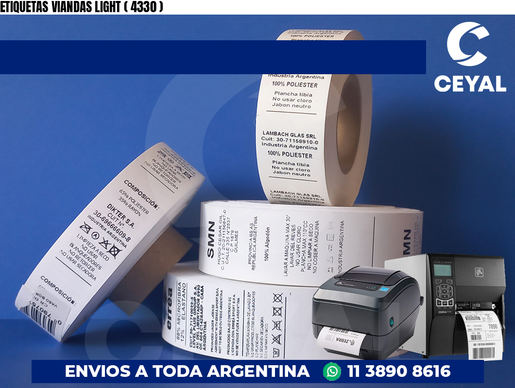 ETIQUETAS VIANDAS LIGHT ( 4330 )