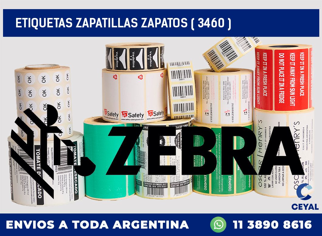ETIQUETAS ZAPATILLAS ZAPATOS ( 3460 )