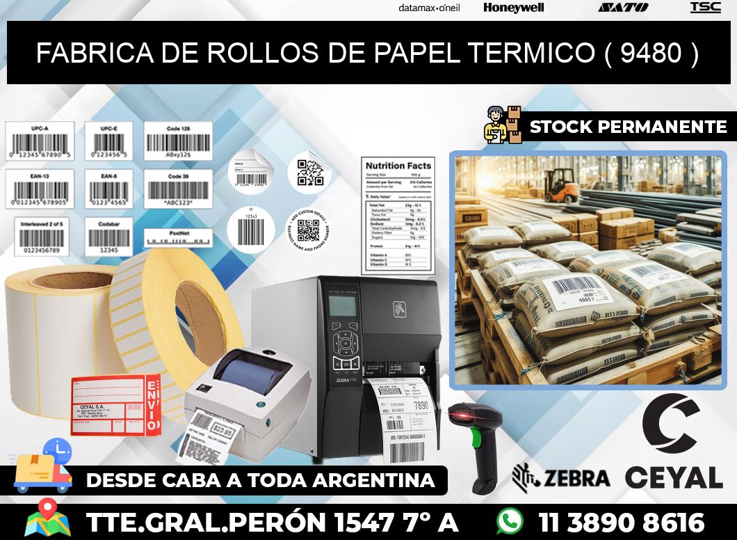 FABRICA DE ROLLOS DE PAPEL TERMICO ( 9480 )