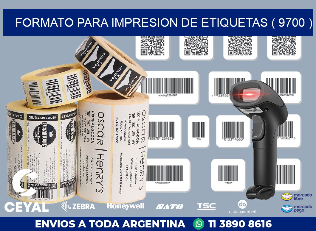 FORMATO PARA IMPRESION DE ETIQUETAS ( 9700 )