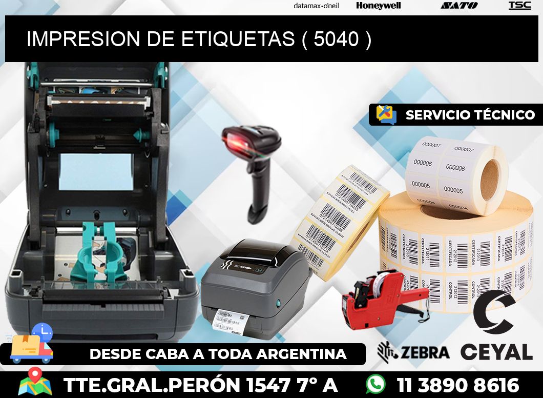 IMPRESION DE ETIQUETAS ( 5040 )