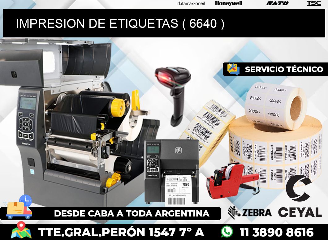 IMPRESION DE ETIQUETAS ( 6640 )