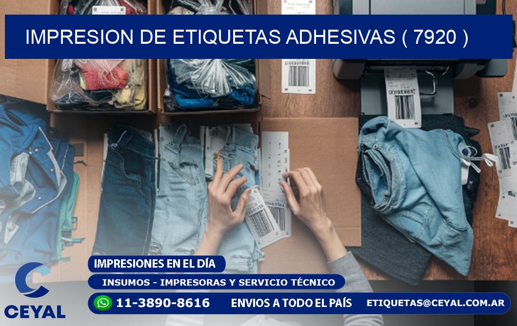 IMPRESION DE ETIQUETAS ADHESIVAS ( 7920 )