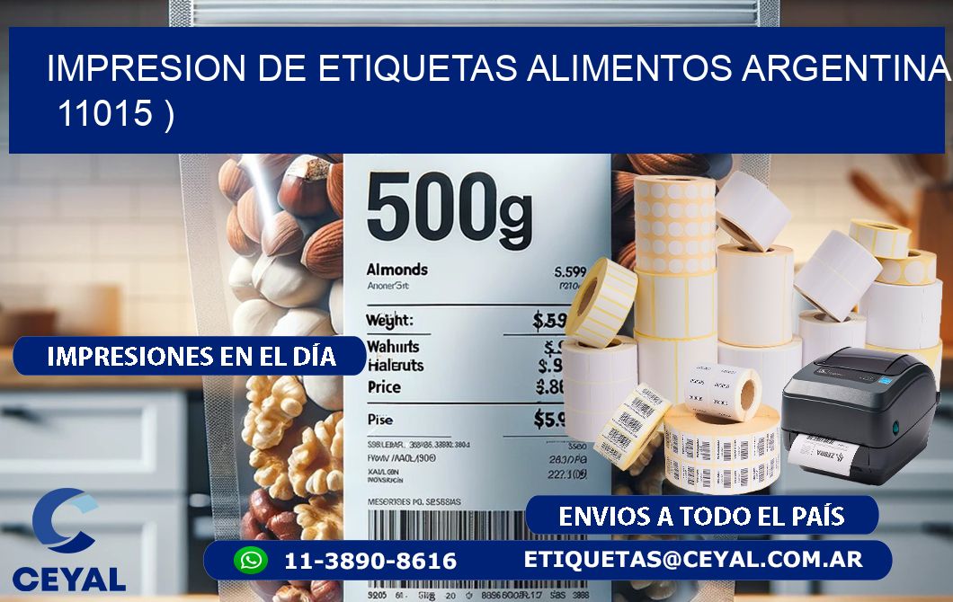IMPRESION DE ETIQUETAS ALIMENTOS ARGENTINA   11015 )