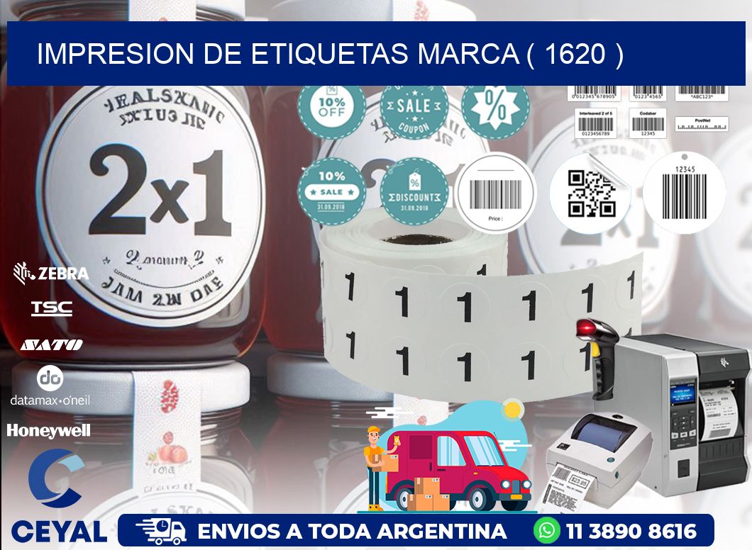 IMPRESION DE ETIQUETAS MARCA ( 1620 )