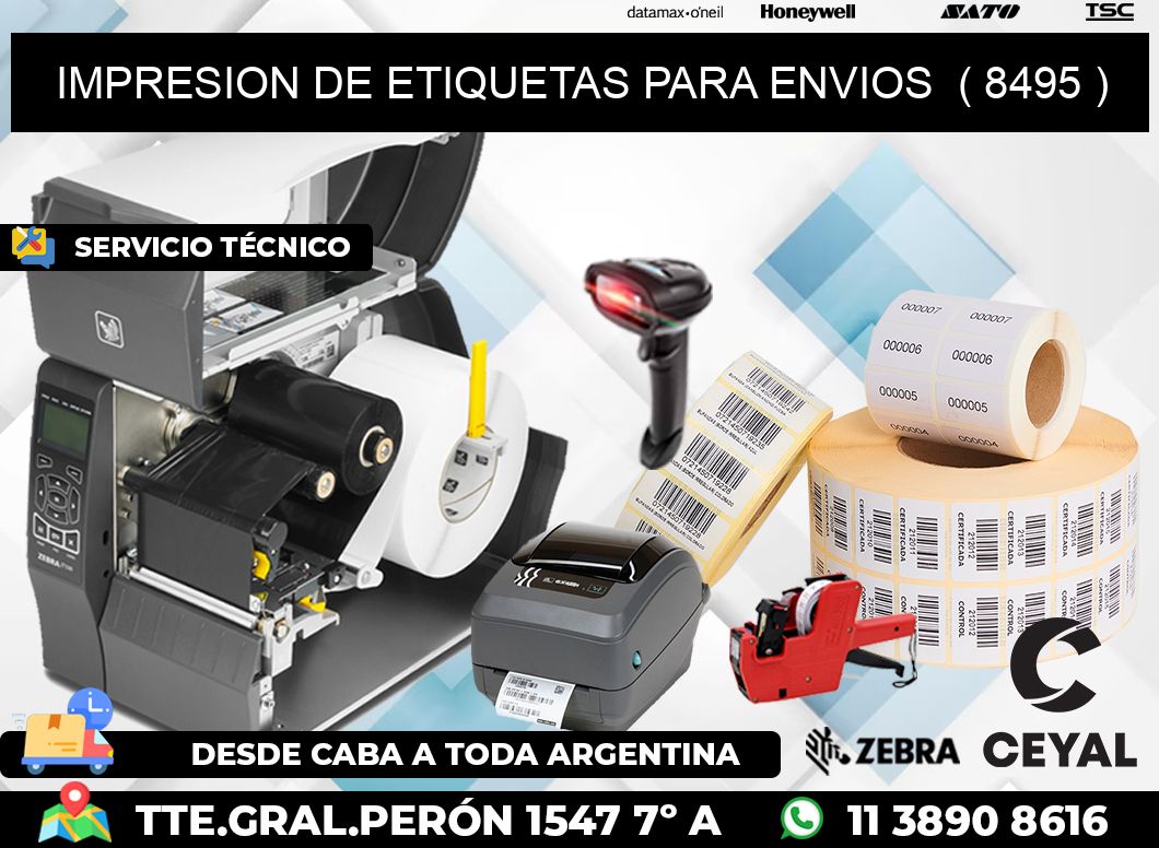 IMPRESION DE ETIQUETAS PARA ENVIOS  ( 8495 )