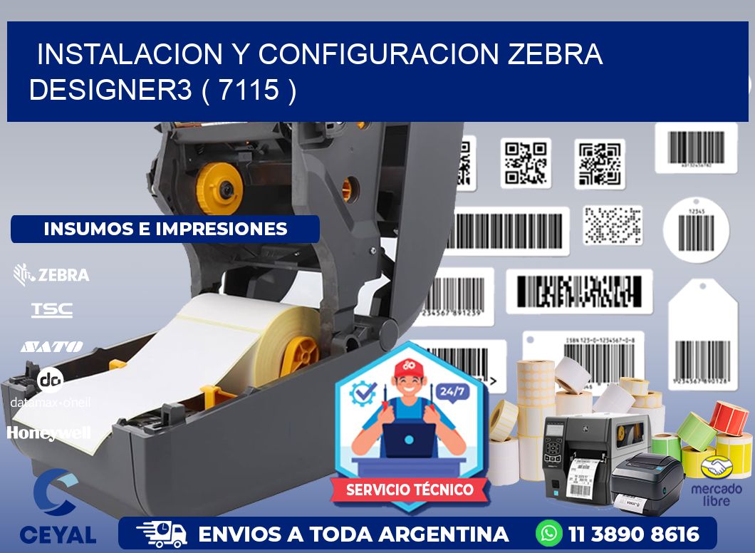 INSTALACION Y CONFIGURACION ZEBRA DESIGNER3 ( 7115 )